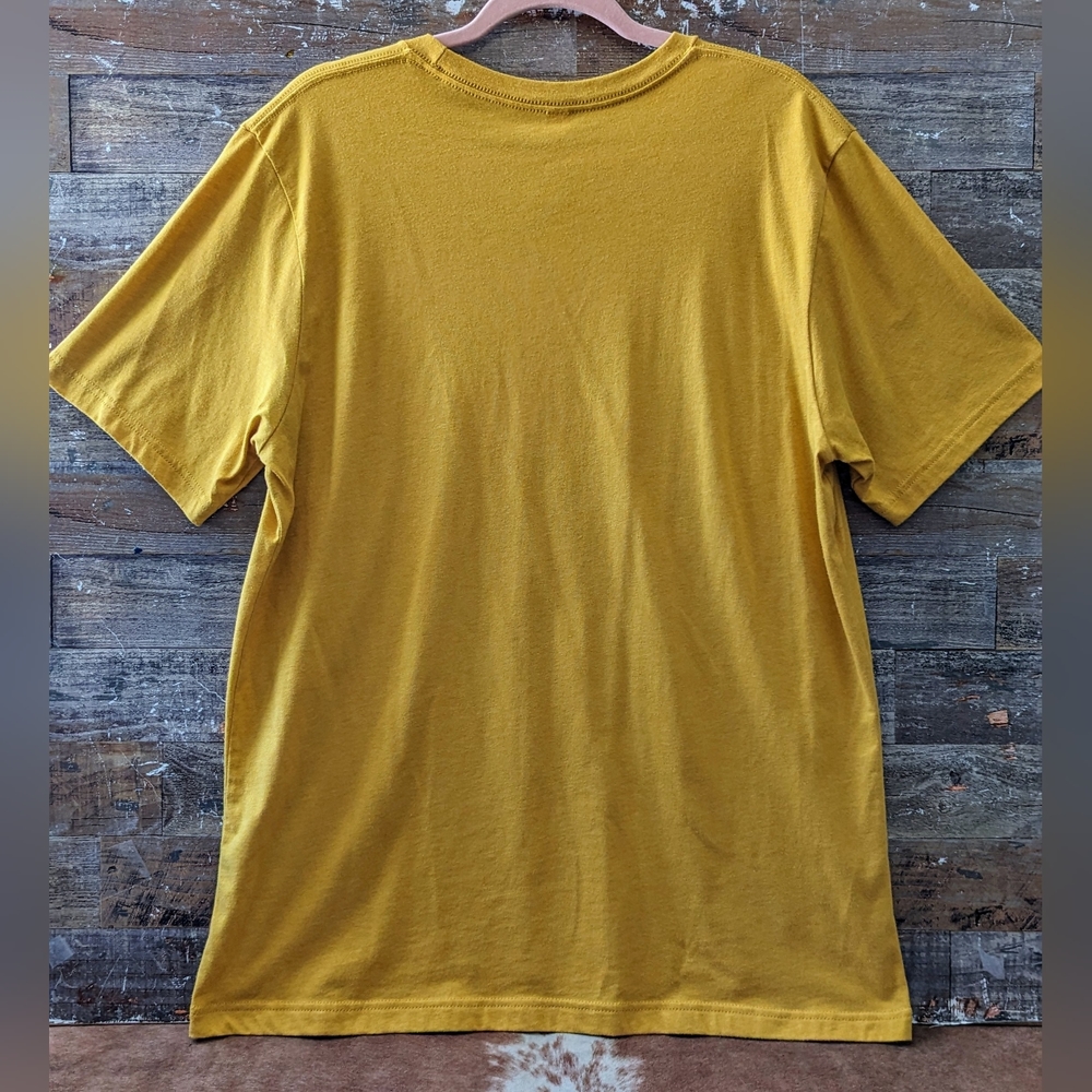 Bella Canvas Mustard Yellow American West Logo Tee - Picture 10 of 14